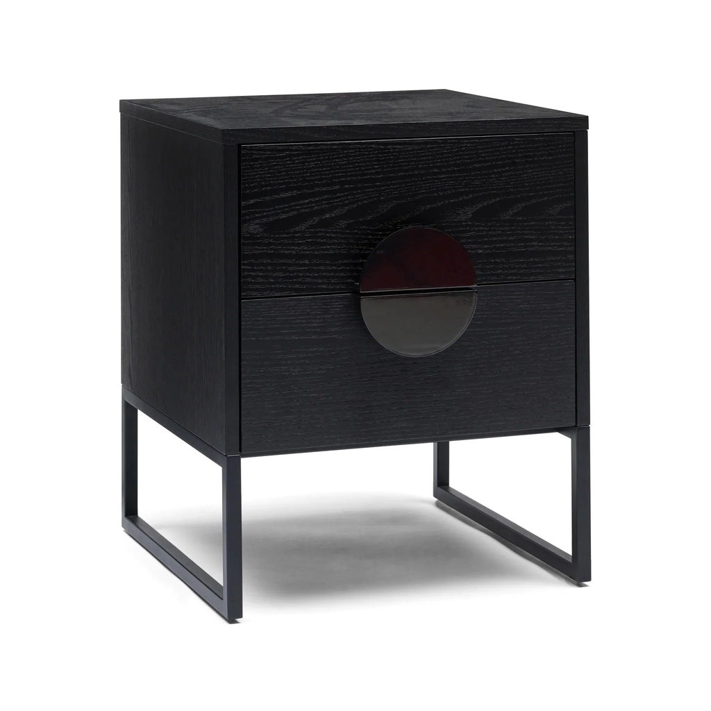 Table de chevet moderne en chêne noir pour chambre à coucher