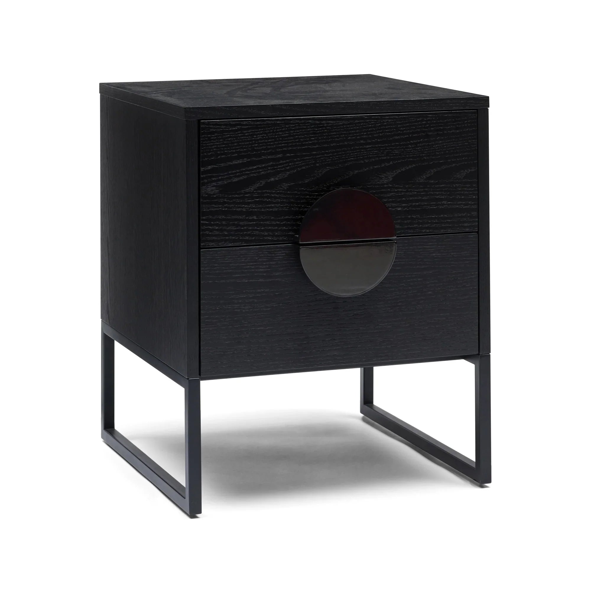 Table de chevet moderne en chêne noir pour chambre à coucher