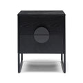 Table de chevet moderne en chêne noir pour chambre à coucher
