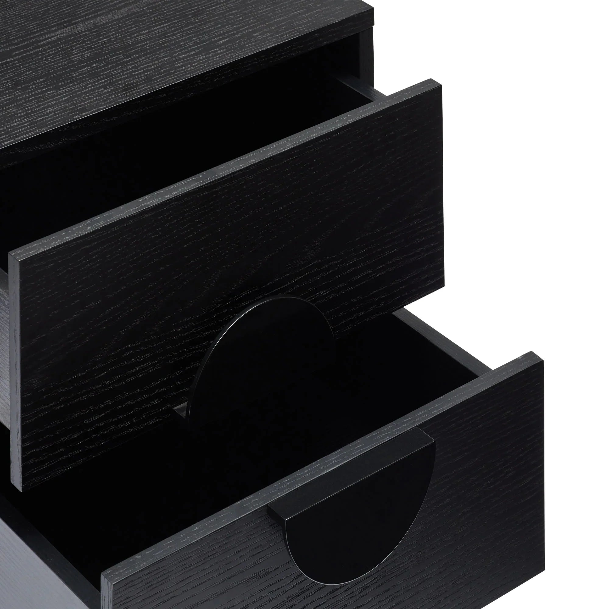 Table de chevet moderne en chêne noir pour chambre à coucher
