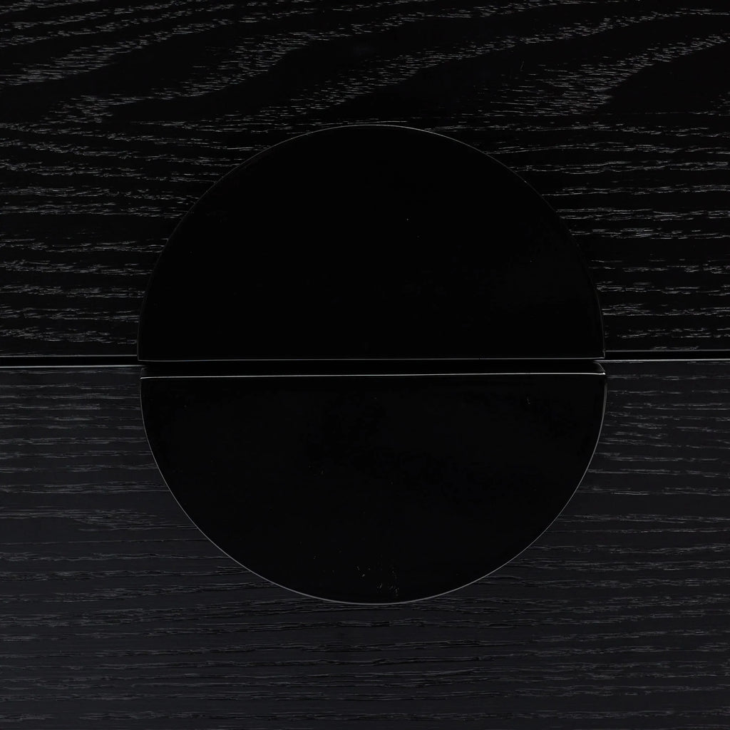 Table de chevet moderne en chêne noir pour chambre à coucher