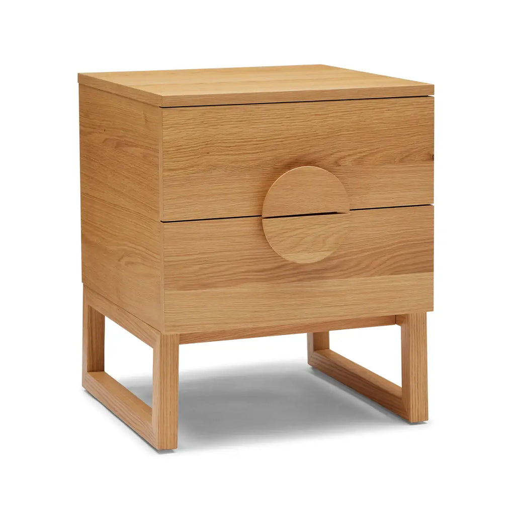 Table de chevet moderne en chêne naturel pour chambre à coucher