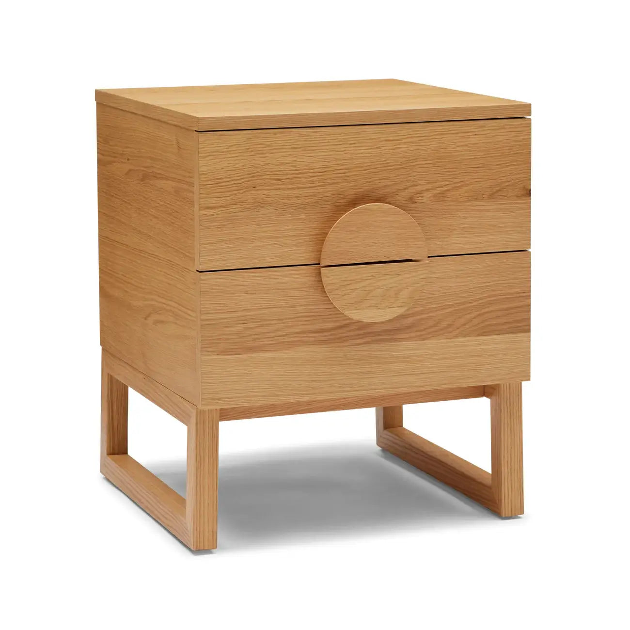 Table de chevet moderne en chêne naturel pour chambre à coucher