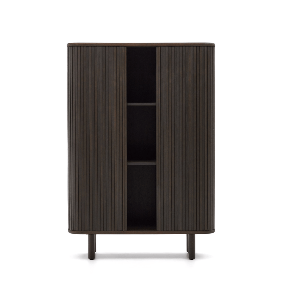 Armoire de rangement de bureau en frêne brun avec rangement