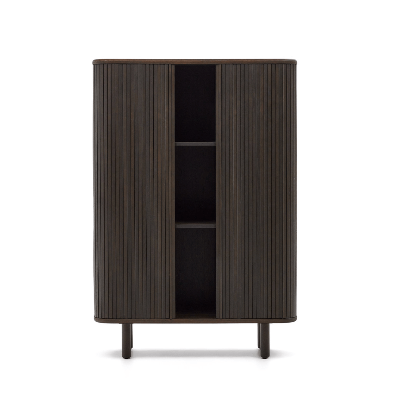 Armoire de rangement de bureau en frêne brun avec rangement