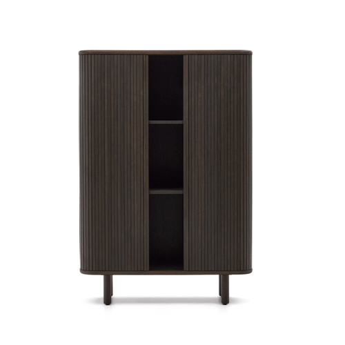 Armoire de rangement de bureau en frêne brun avec rangement