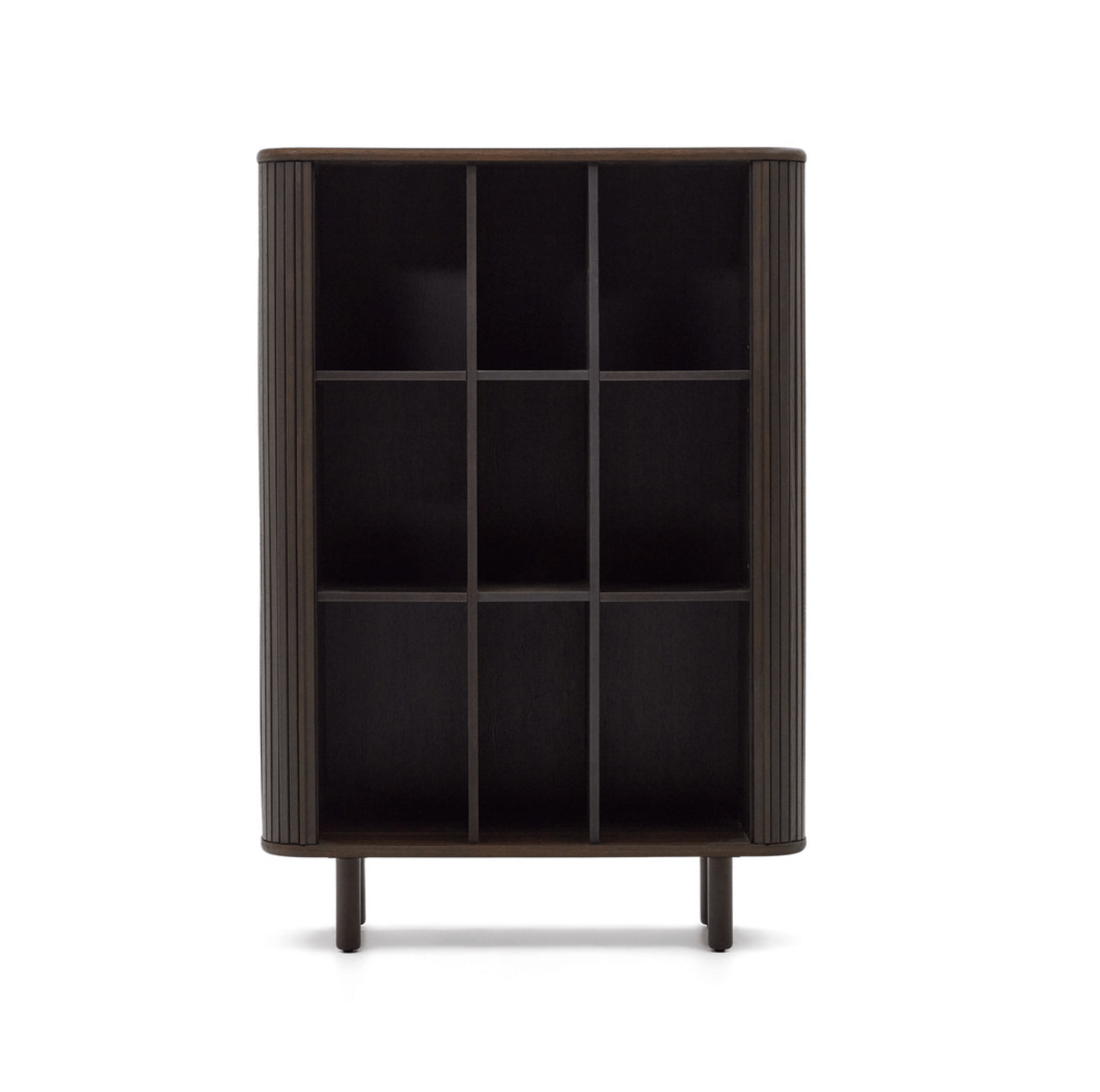 Armoire de rangement de bureau en frêne brun avec rangement