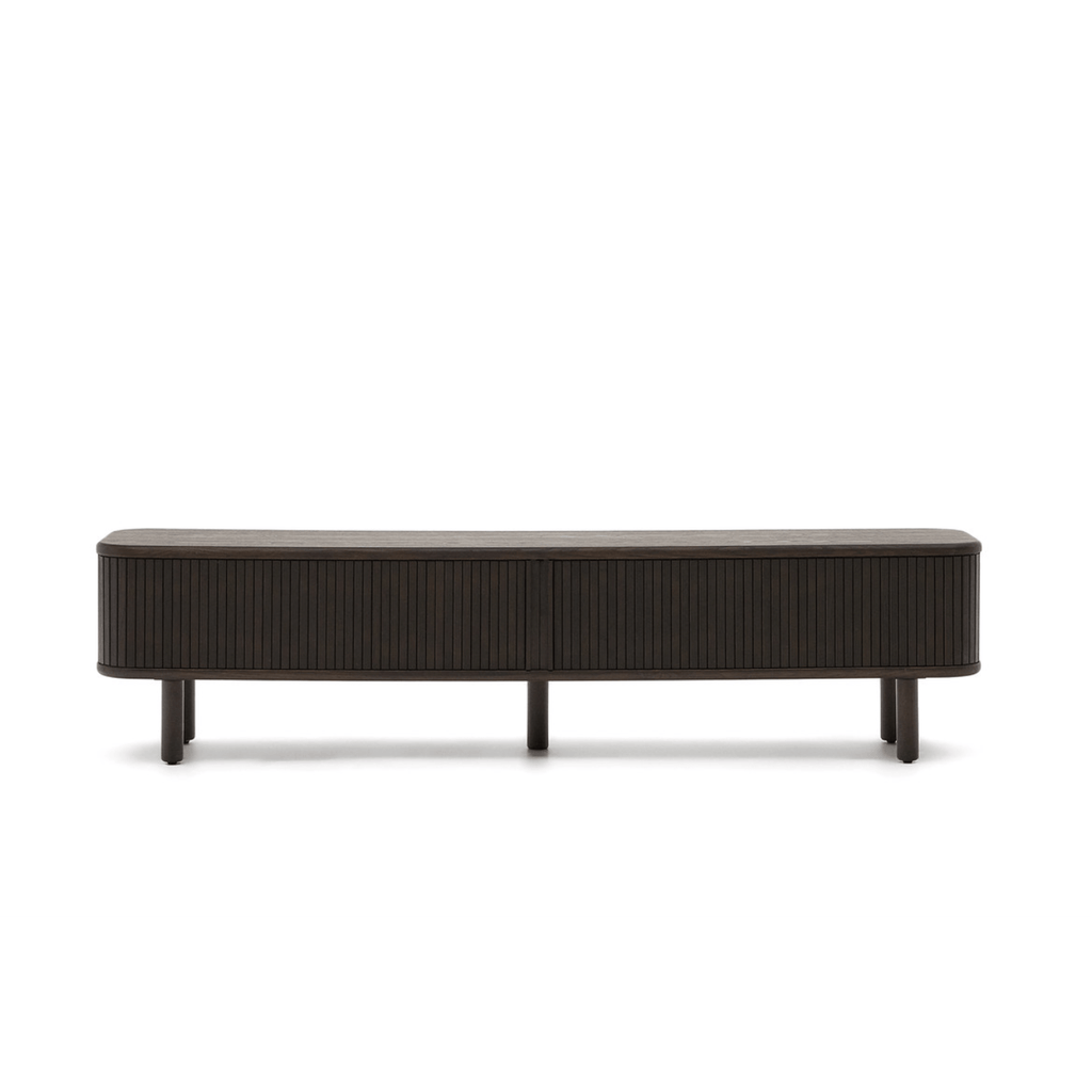 Meuble TV en frêne brun style Mid-Century pour salon