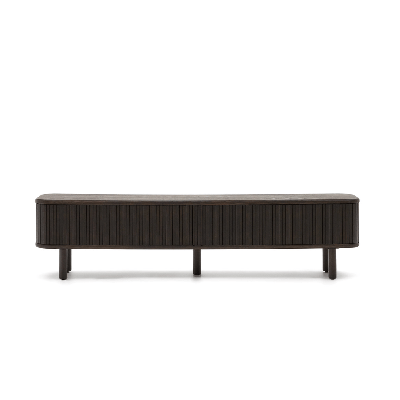 Meuble TV en frêne brun style Mid-Century pour salon