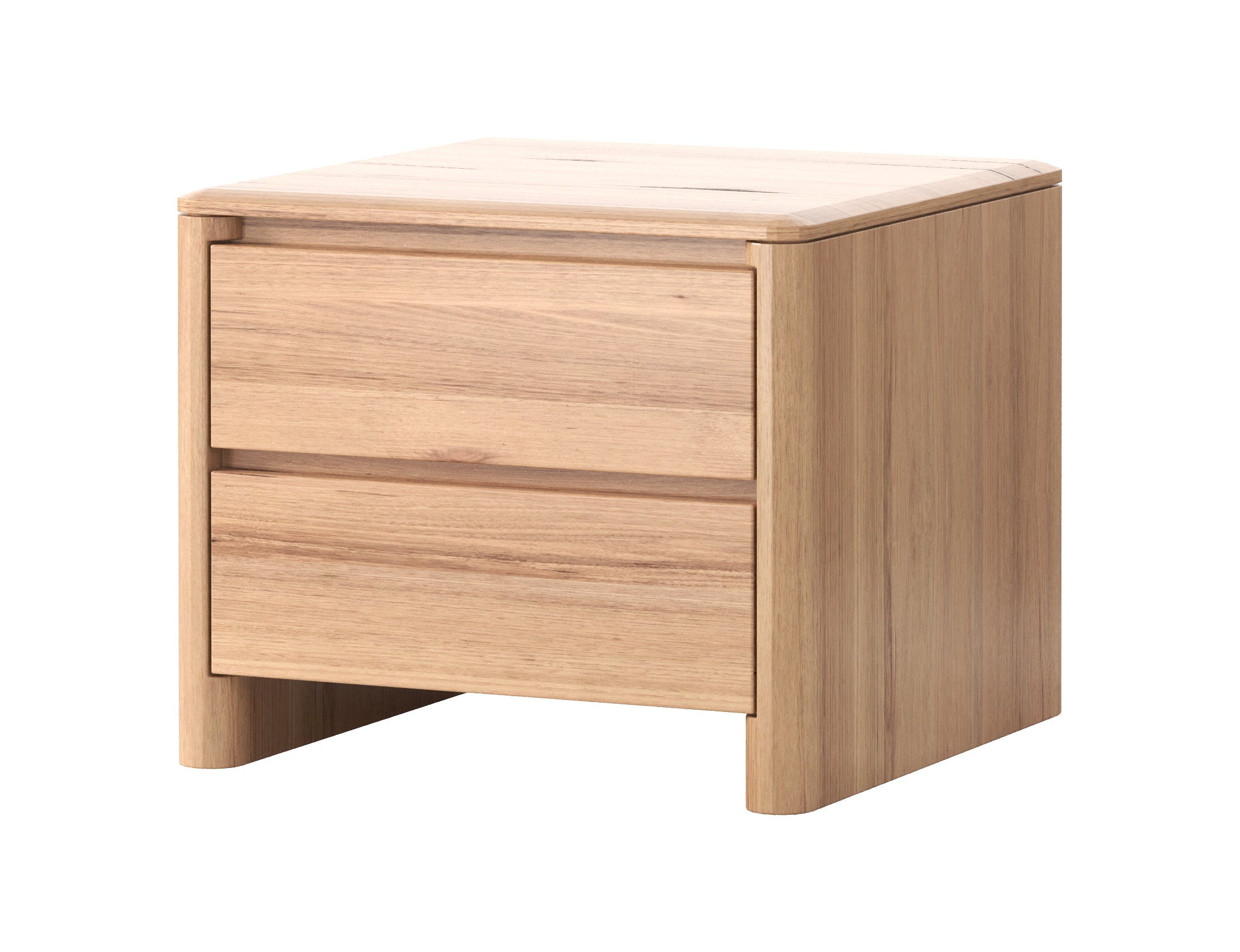 Table de chevet minimaliste naturelle avec tiroir à fermeture douce pour chambre à coucher