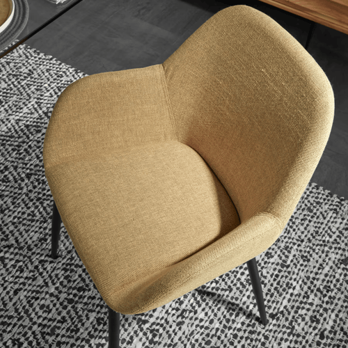 Chaise de salle à manger en frêne noir avec mousse haute densité et pieds en bois pour salle à manger
