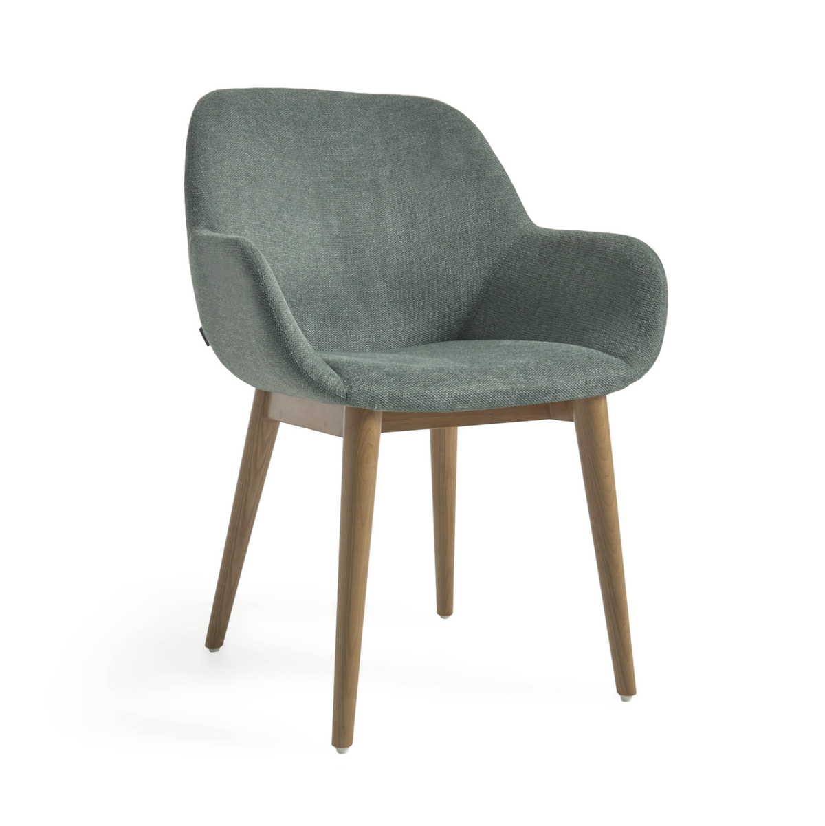 Chaise de salle à manger Green Ash avec mousse haute densité et pieds en bois pour salle à manger