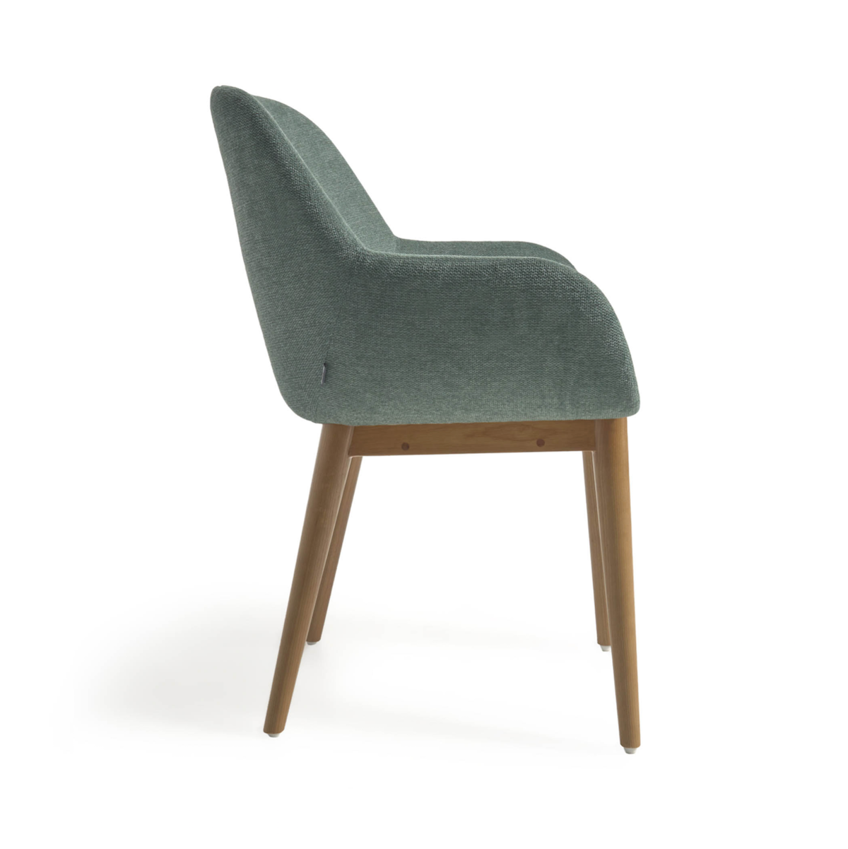 Chaise de salle à manger Green Ash avec mousse haute densité et pieds en bois pour salle à manger