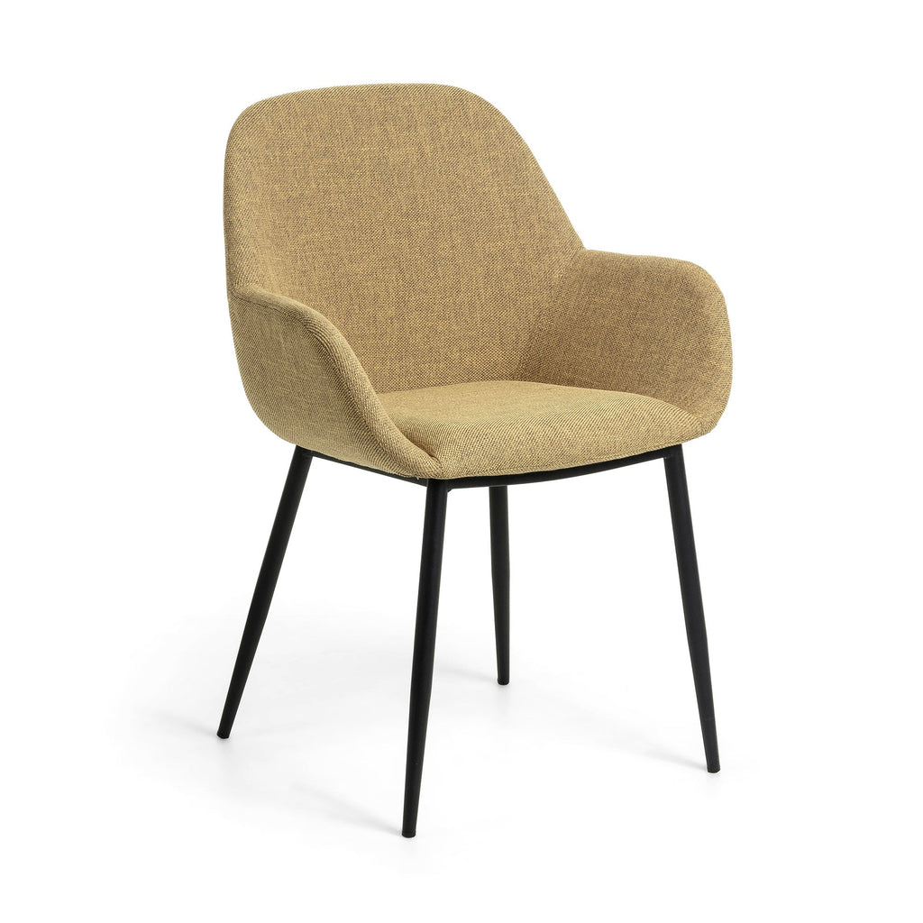 Chaise de salle à manger en frêne noir avec mousse haute densité et pieds en bois pour salle à manger