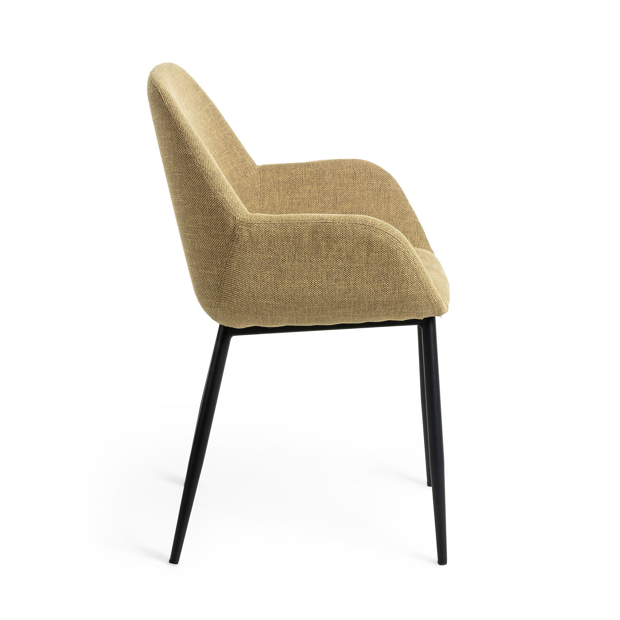 Chaise de salle à manger en frêne noir avec mousse haute densité et pieds en bois pour salle à manger