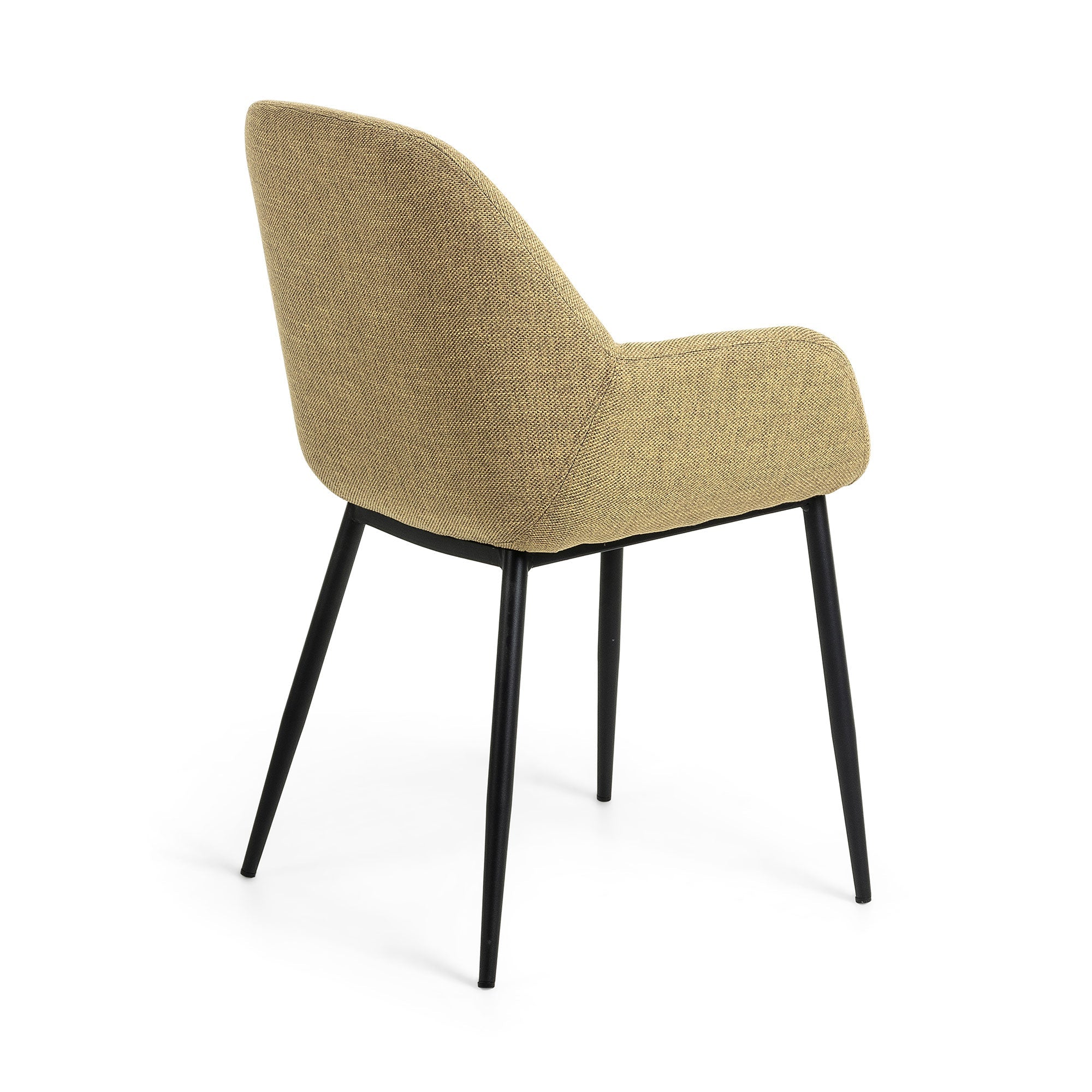 Chaise de salle à manger en frêne noir avec mousse haute densité et pieds en bois pour salle à manger