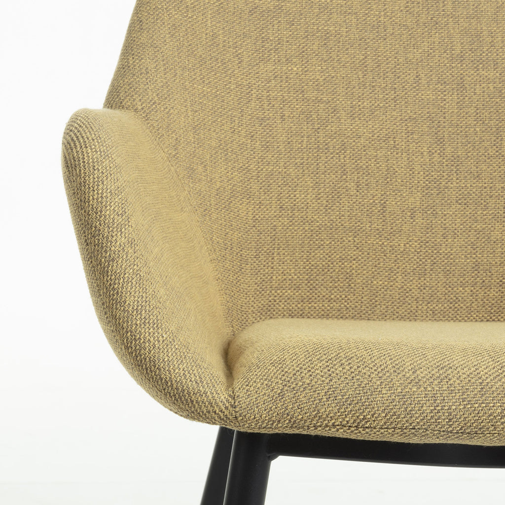 Chaise de salle à manger en frêne noir avec mousse haute densité et pieds en bois pour salle à manger