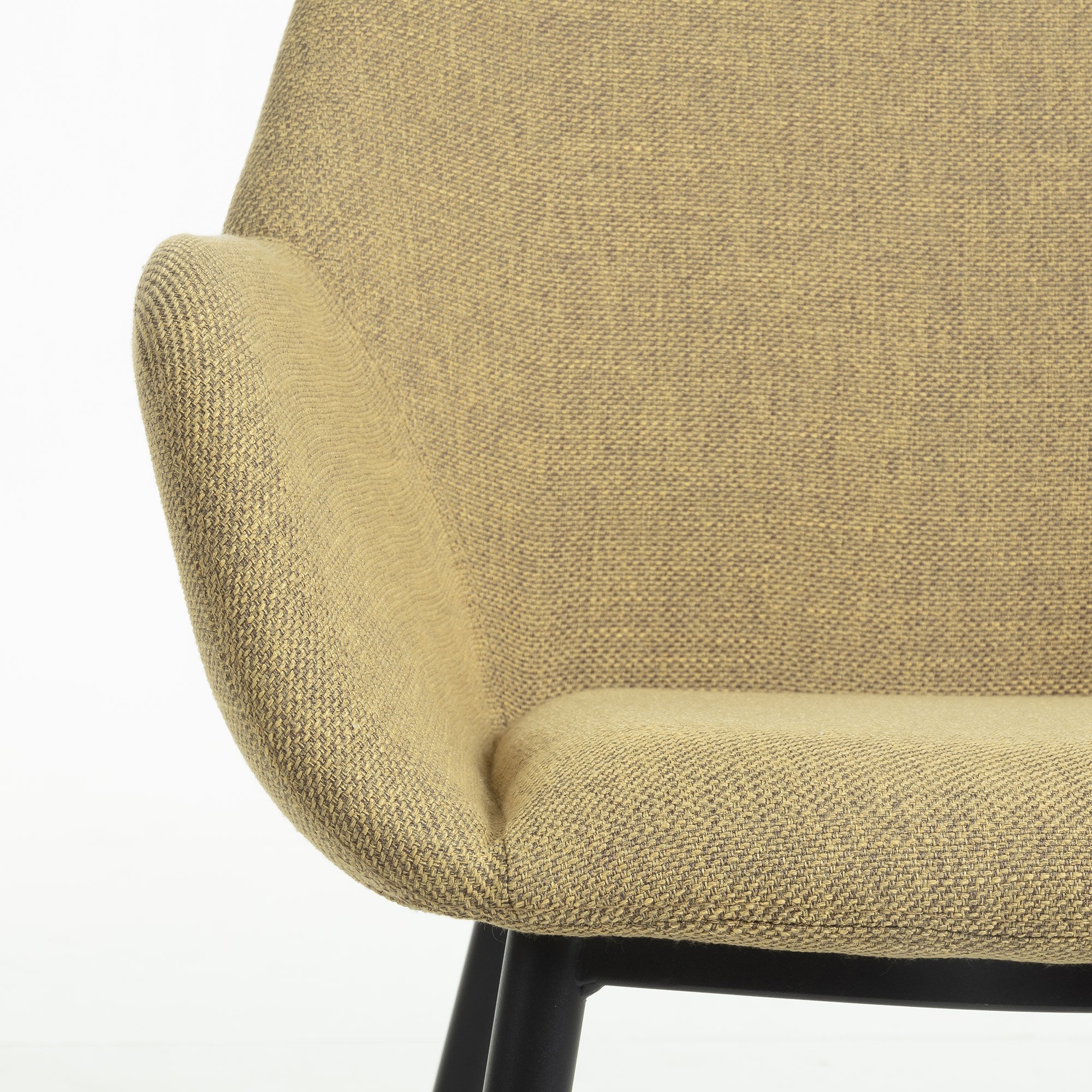 Chaise de salle à manger en frêne noir avec mousse haute densité et pieds en bois pour salle à manger
