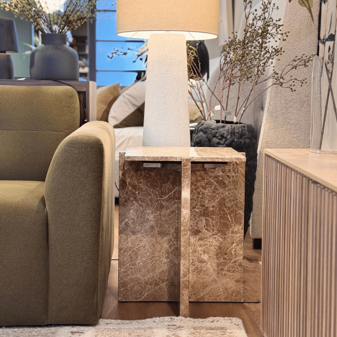 Table d'appoint en marbre naturel