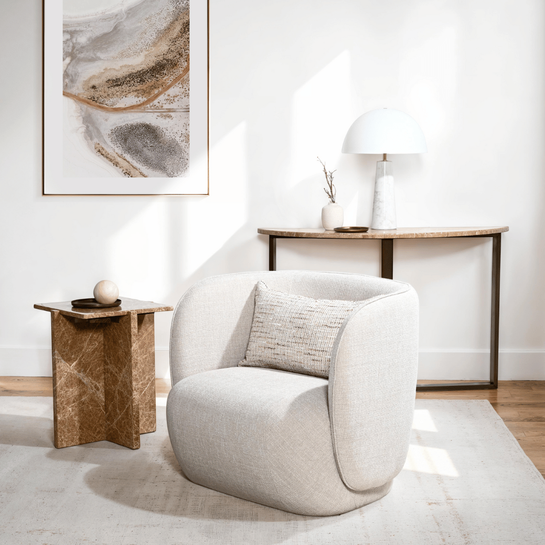 Table d'appoint en marbre naturel