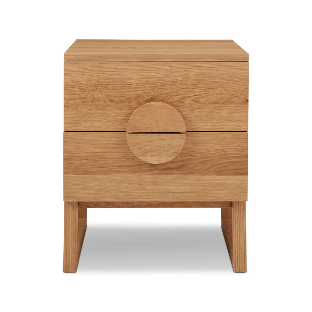 Table de chevet moderne en chêne naturel pour chambre à coucher