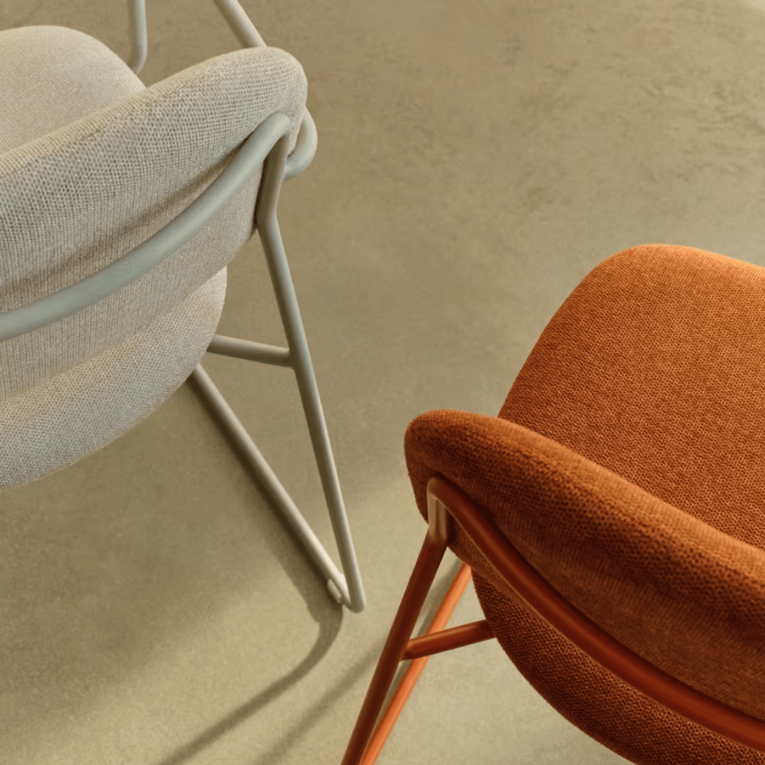 Chaise de salle à manger moderne en métal empilable