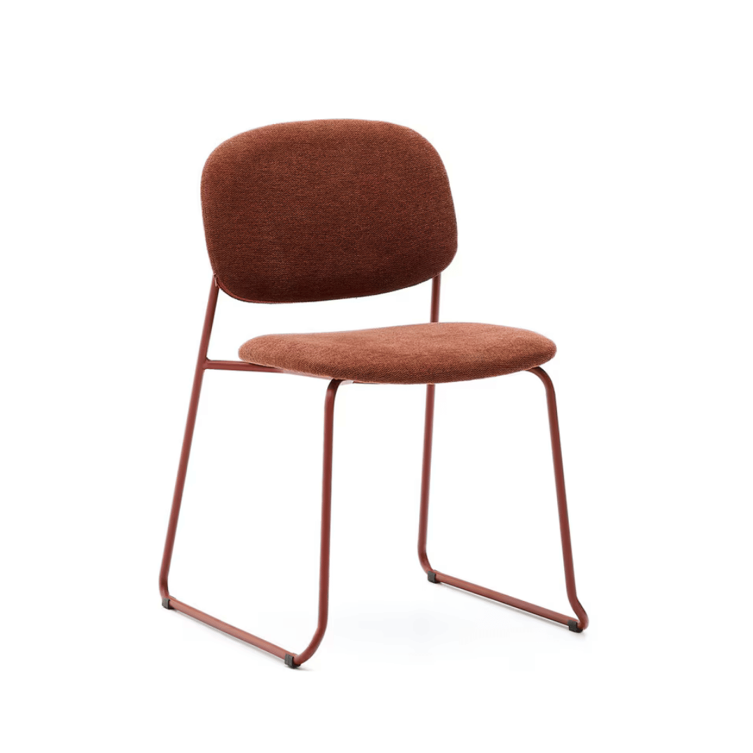Chaise de salle à manger moderne en métal empilable