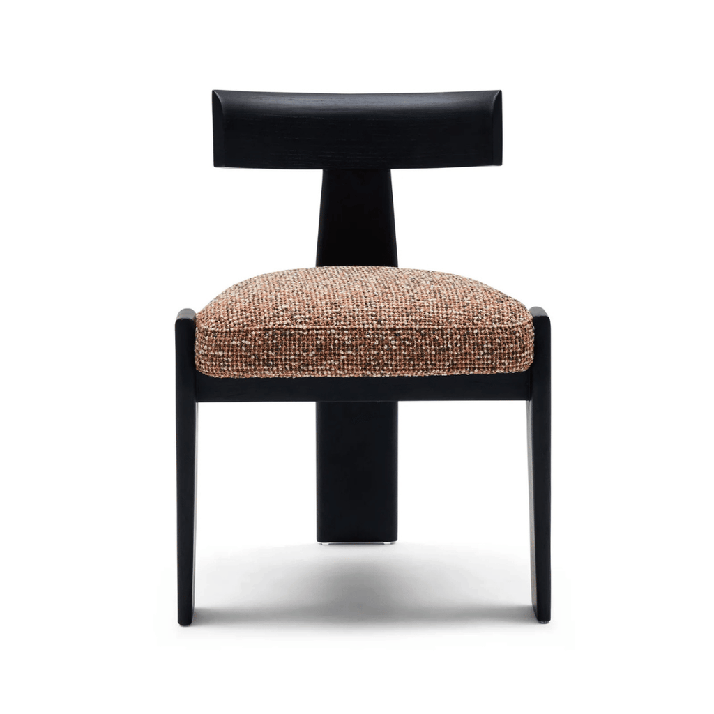 Chaise de salle à manger en chêne noir avec mousse haute densité et assise rembourrée pour salle à manger
