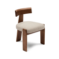 Chaise de salle à manger en noyer brun avec mousse haute densité et assise rembourrée pour salle à manger