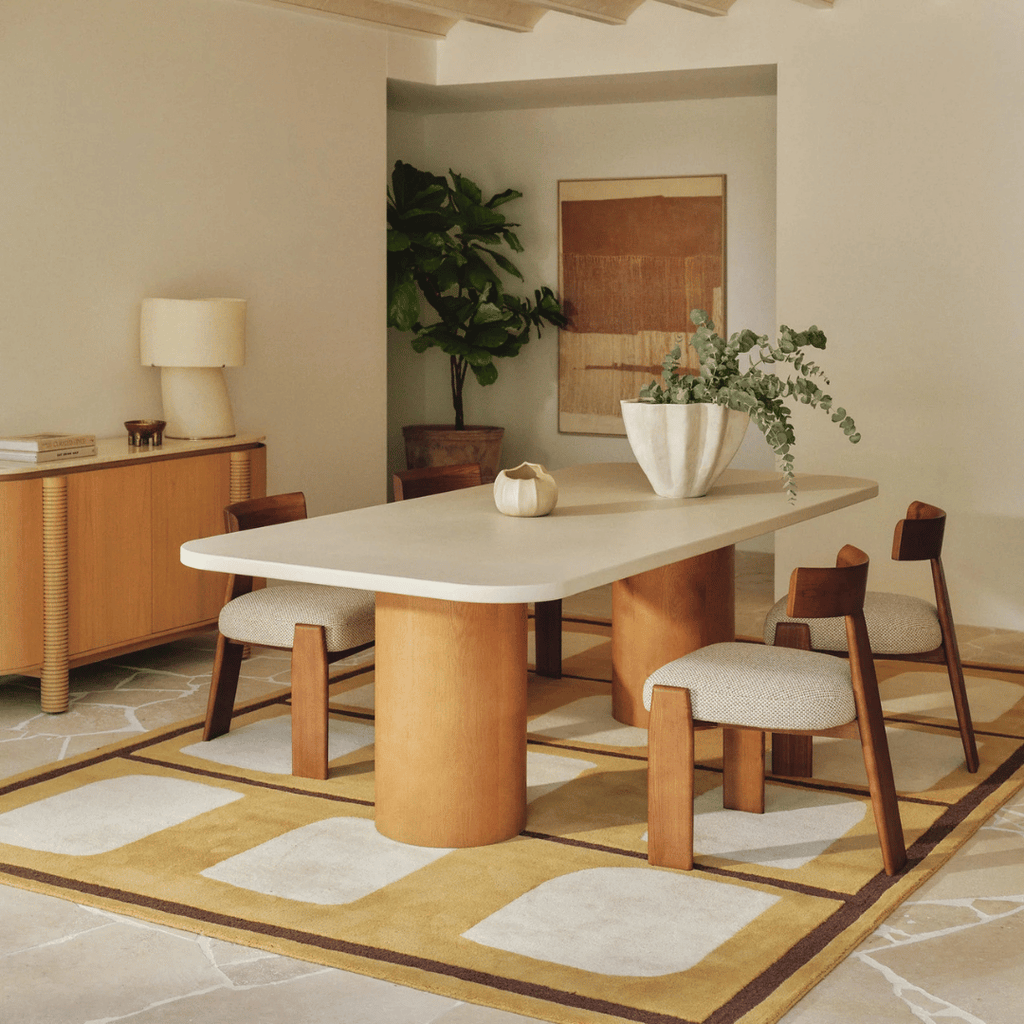 Chaise de salle à manger en noyer brun avec mousse haute densité et assise rembourrée pour salle à manger
