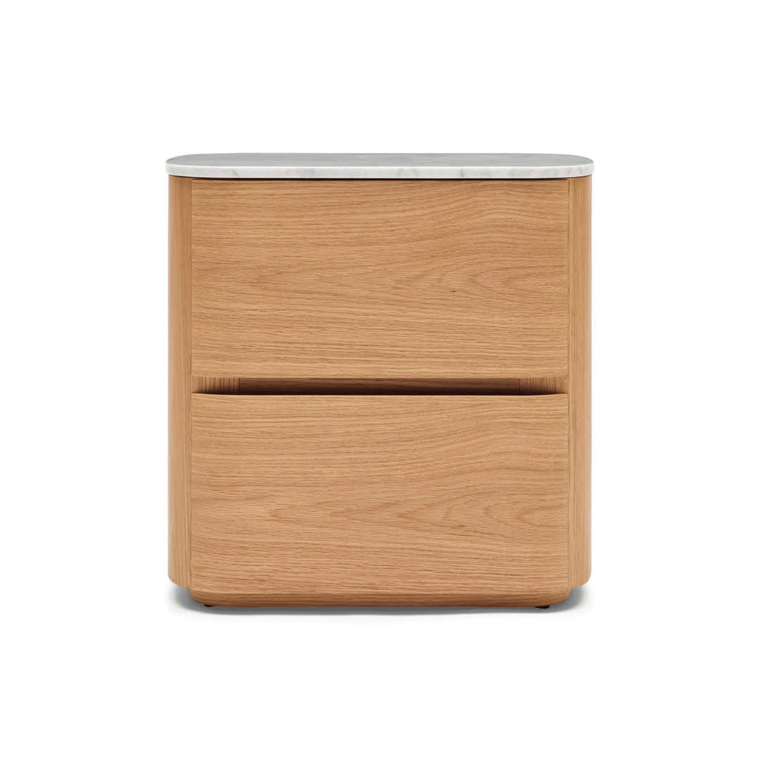 Table de chevet en marbre naturel avec tiroir à fermeture douce et rangement pour chambre à coucher