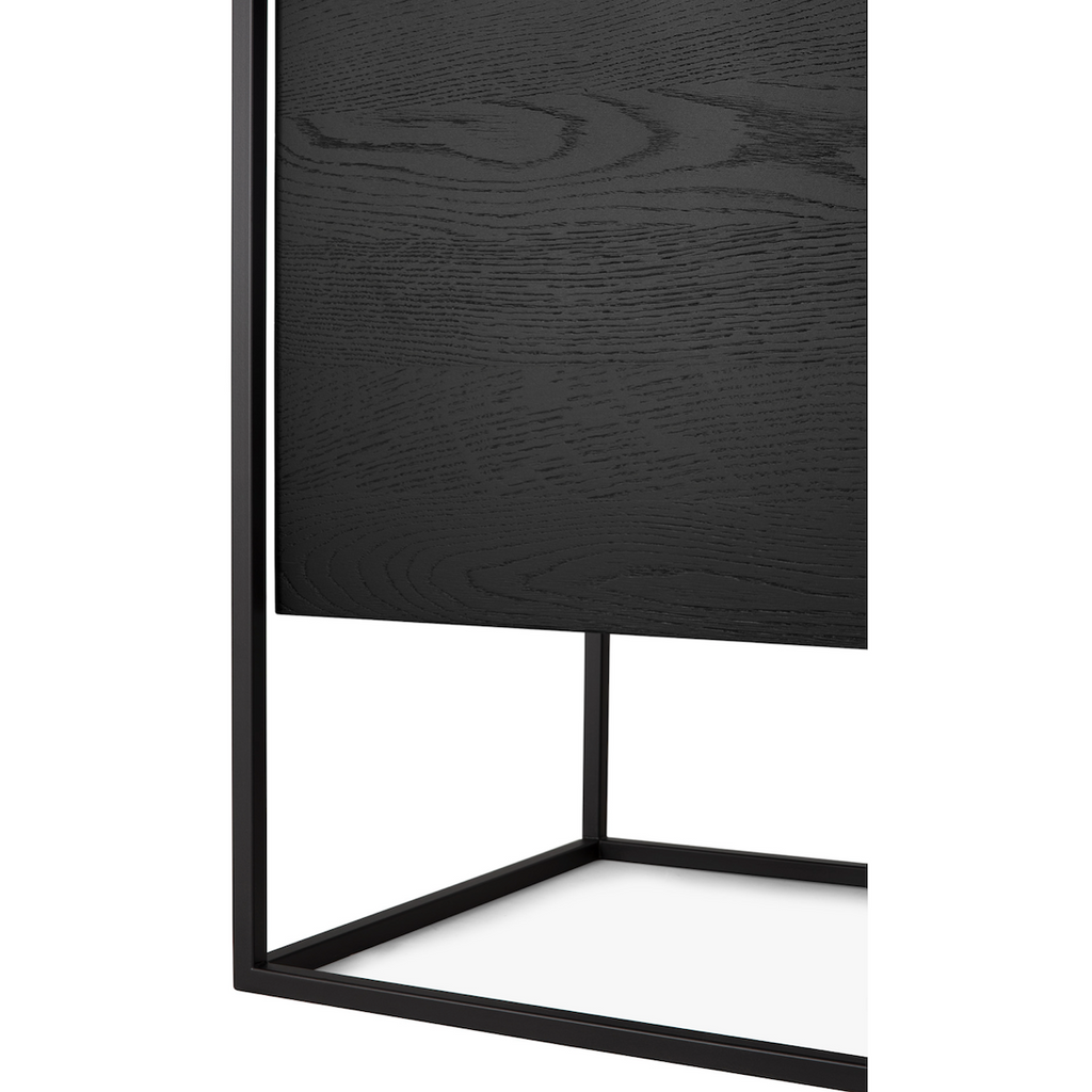 Meuble TV moderne en chêne noir pour salon