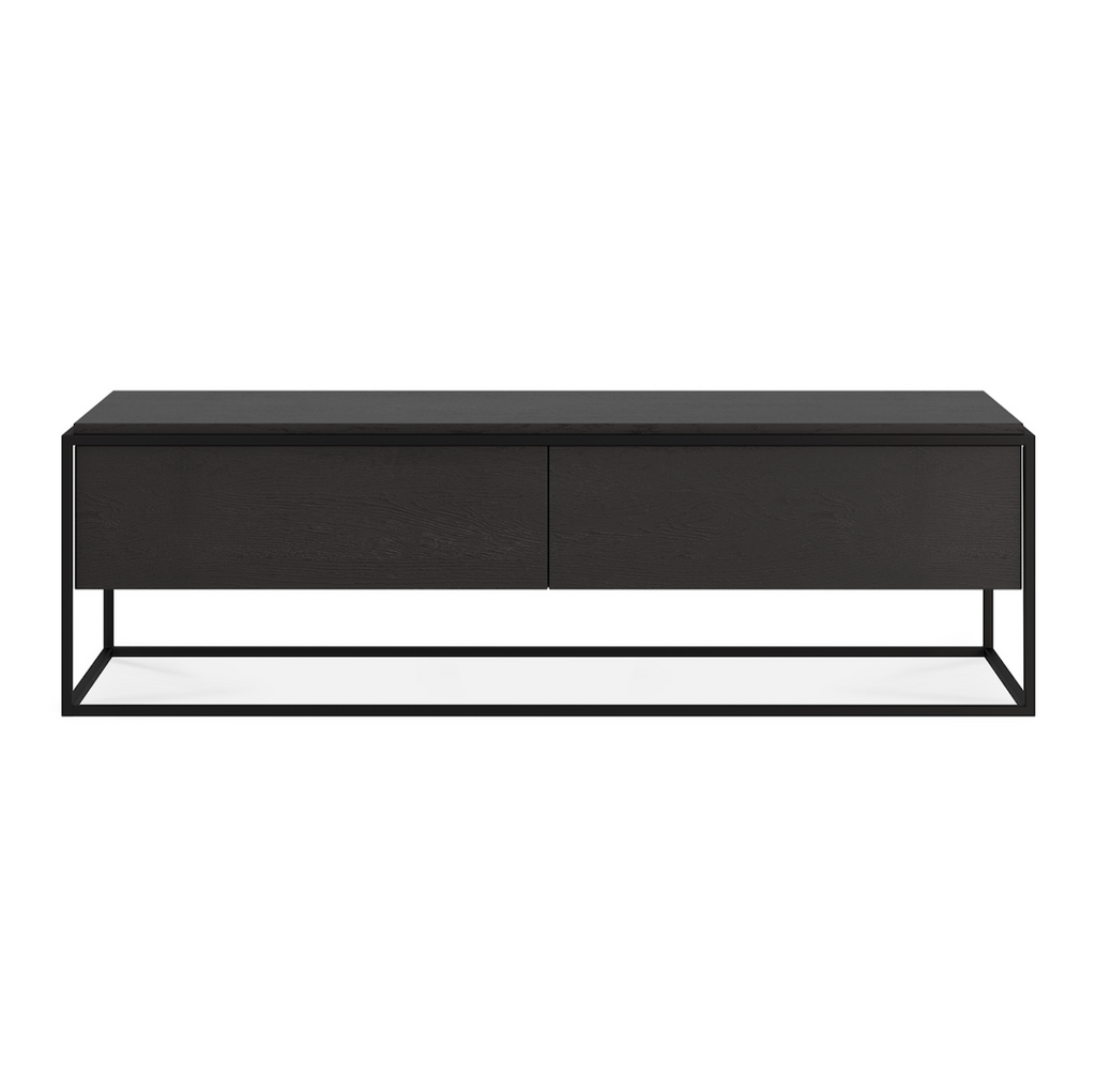 Meuble TV moderne en chêne noir pour salon