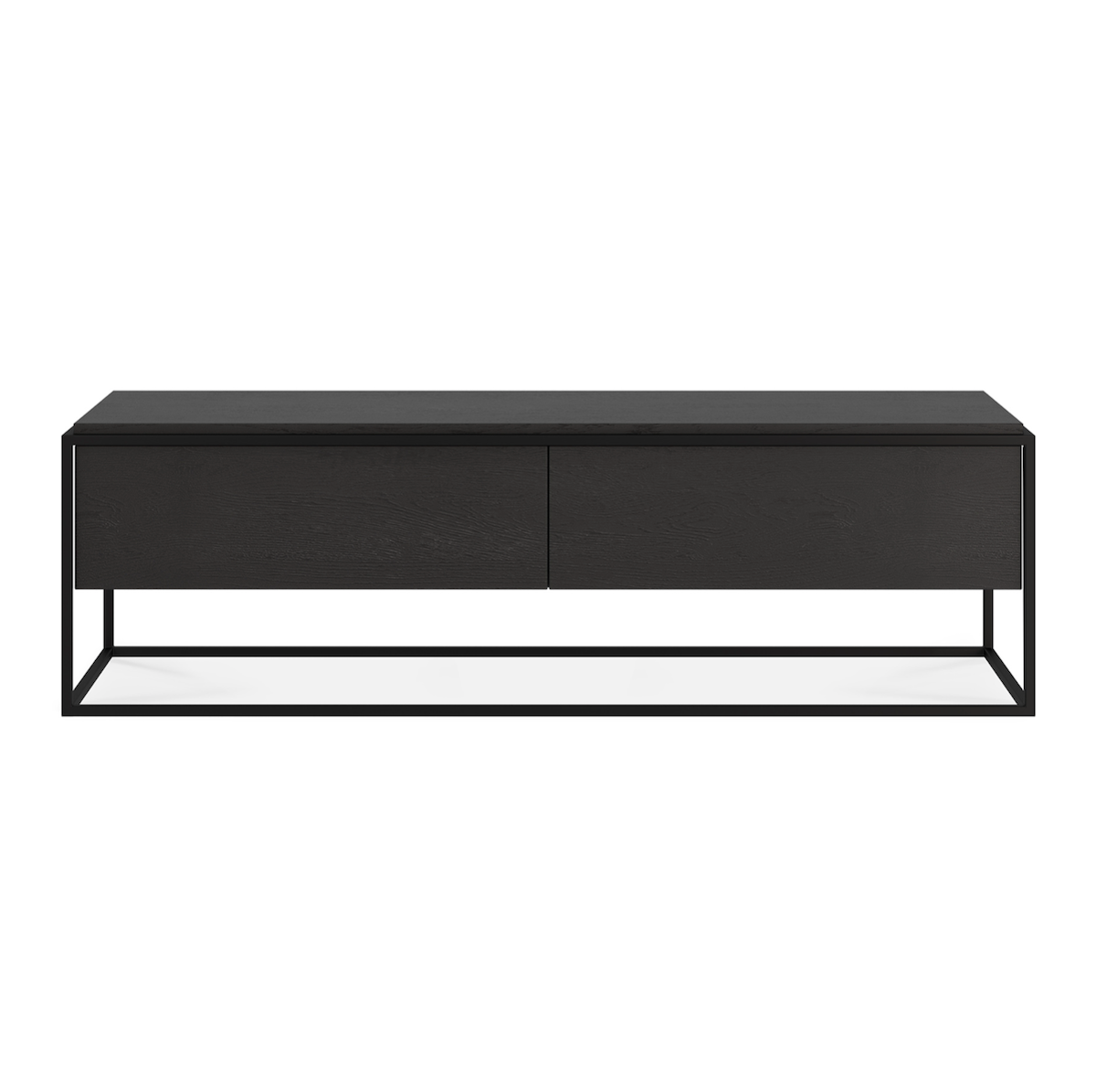 Meuble TV moderne en chêne noir pour salon