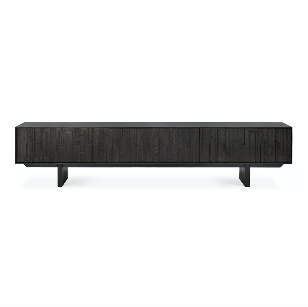 Meuble TV marron foncé pour salon