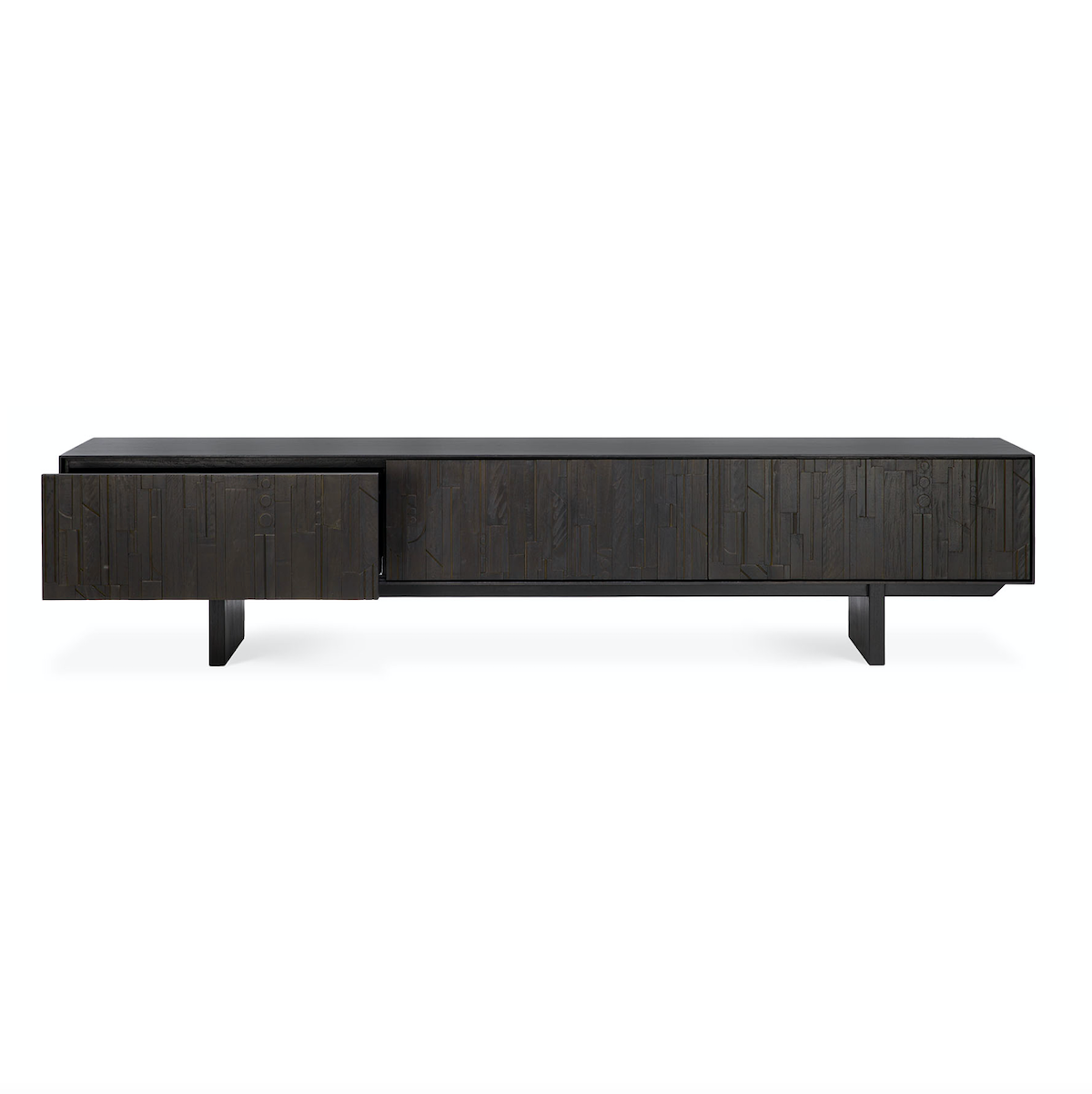 Meuble TV marron foncé pour salon