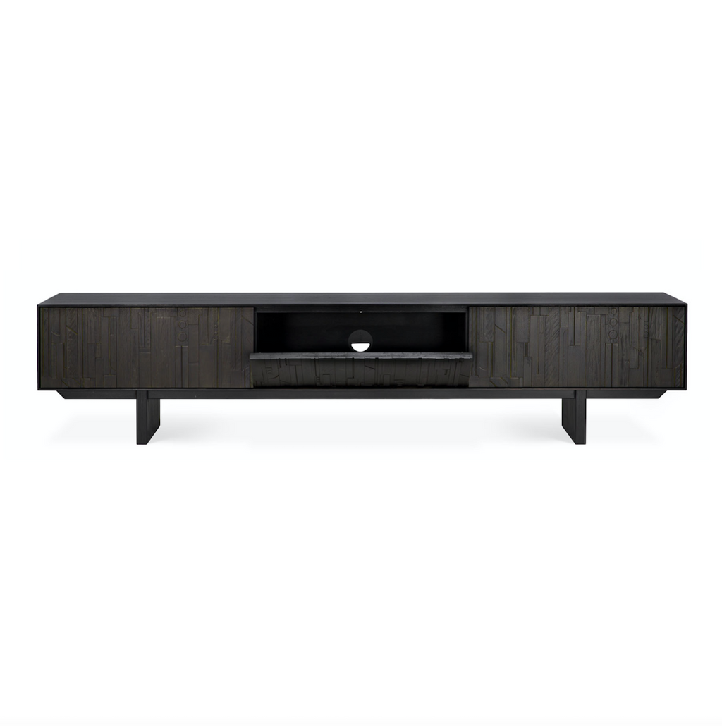 Meuble TV marron foncé pour salon