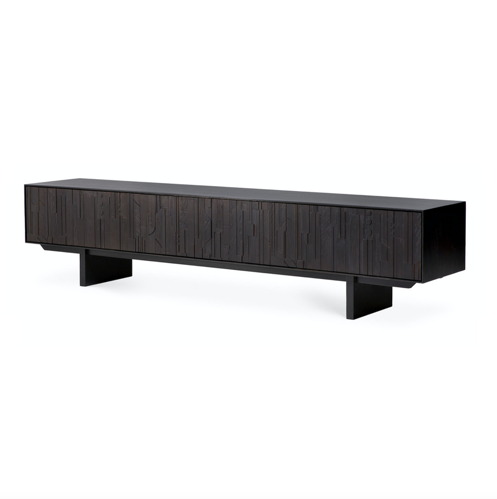 Meuble TV marron foncé pour salon