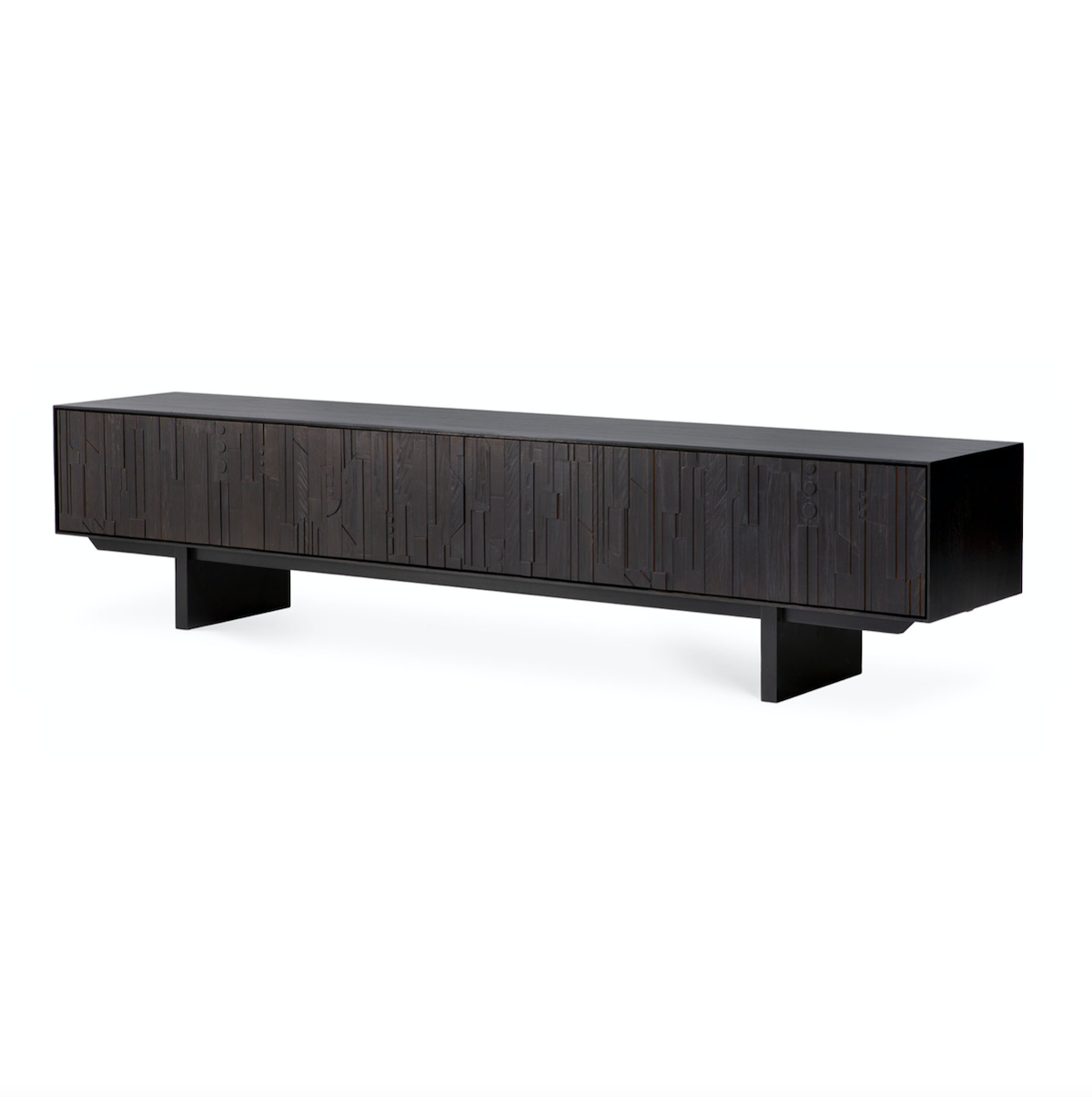 Meuble TV marron foncé pour salon
