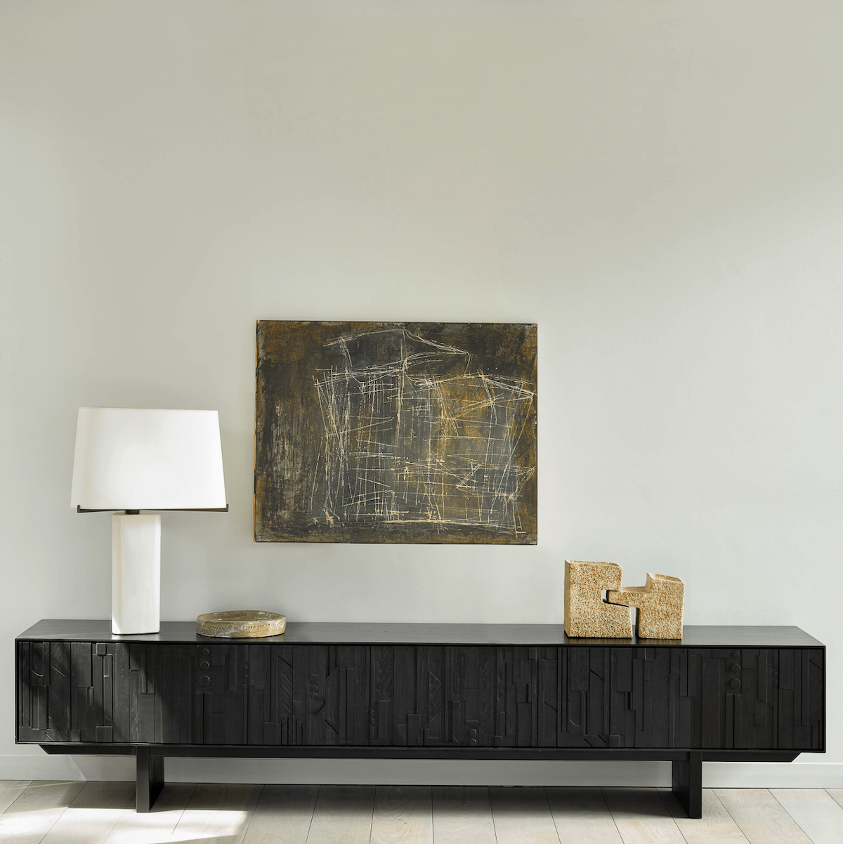 Meuble TV marron foncé pour salon