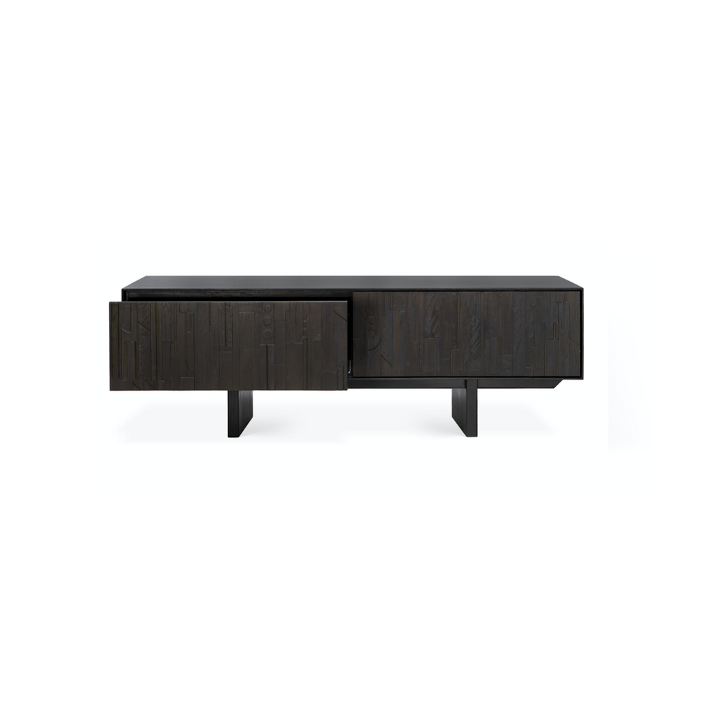Meuble TV marron foncé pour salon