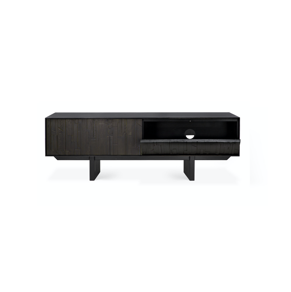 Meuble TV marron foncé pour salon