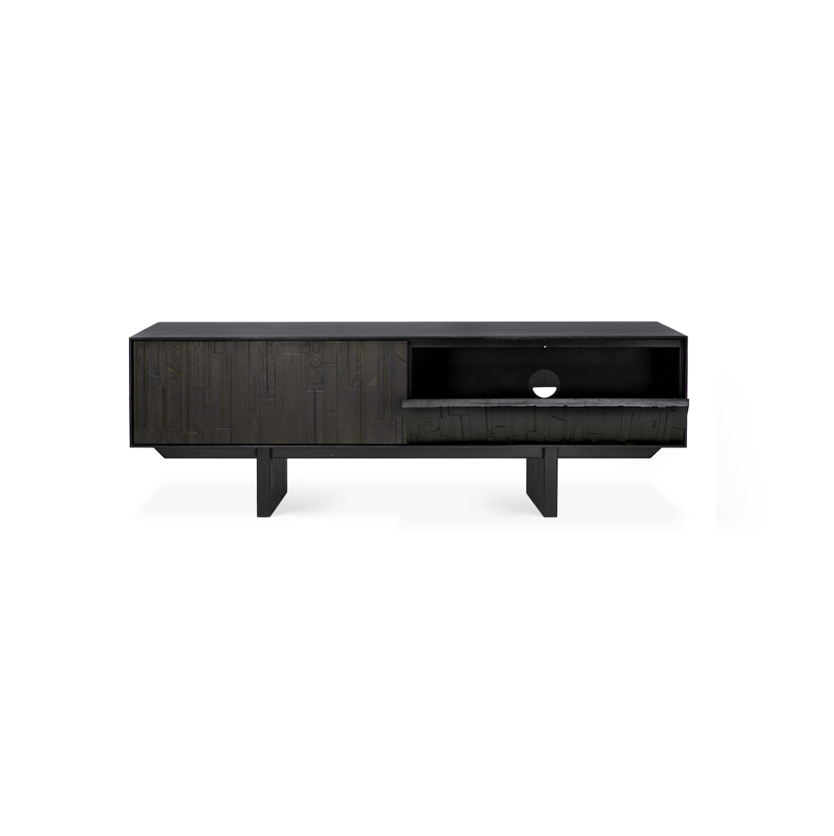 Meuble TV marron foncé pour salon