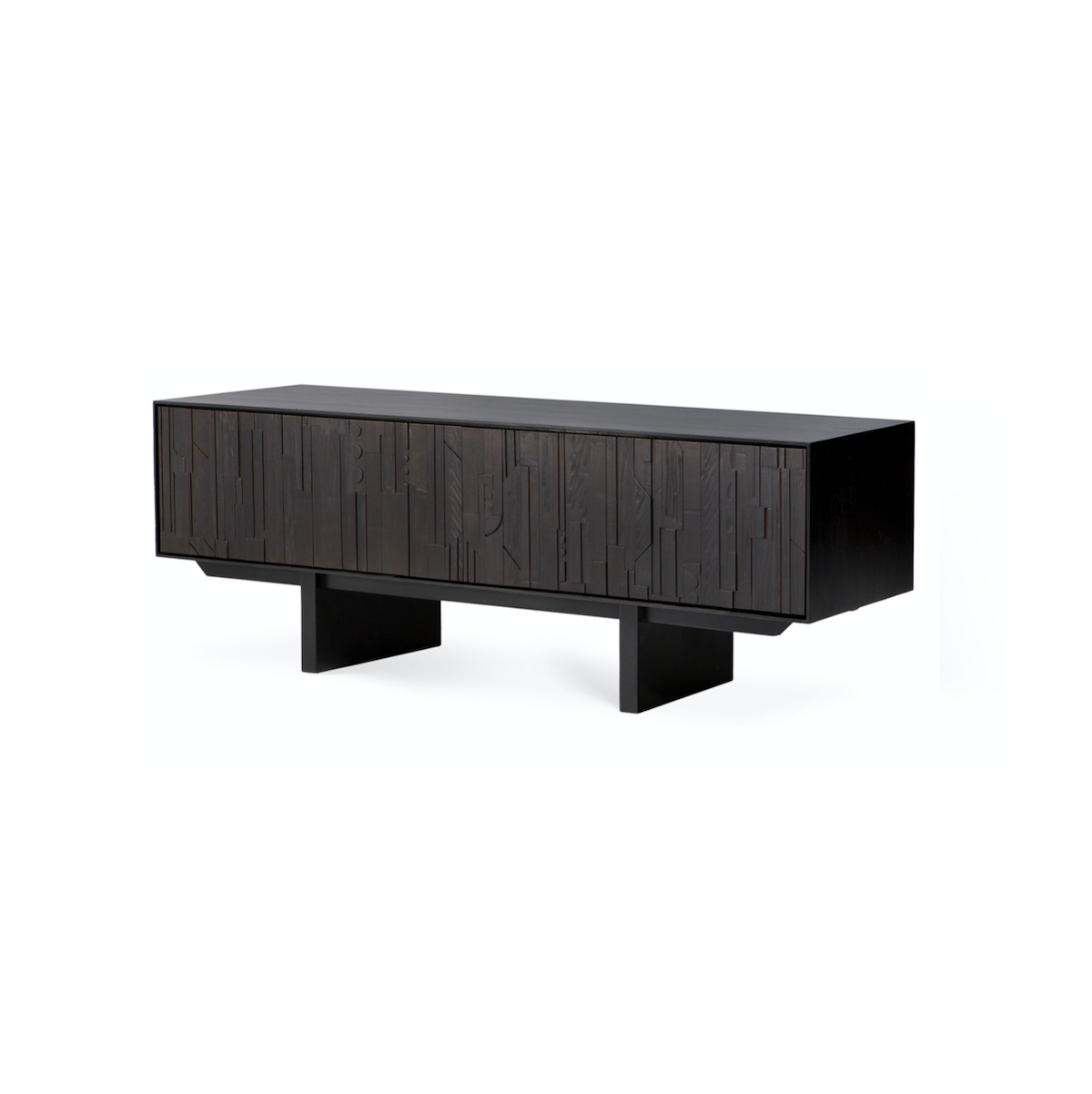 Meuble TV marron foncé pour salon