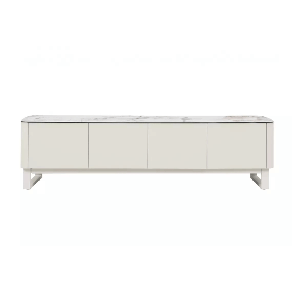 Buffet en marbre ivoire moderne pour salon