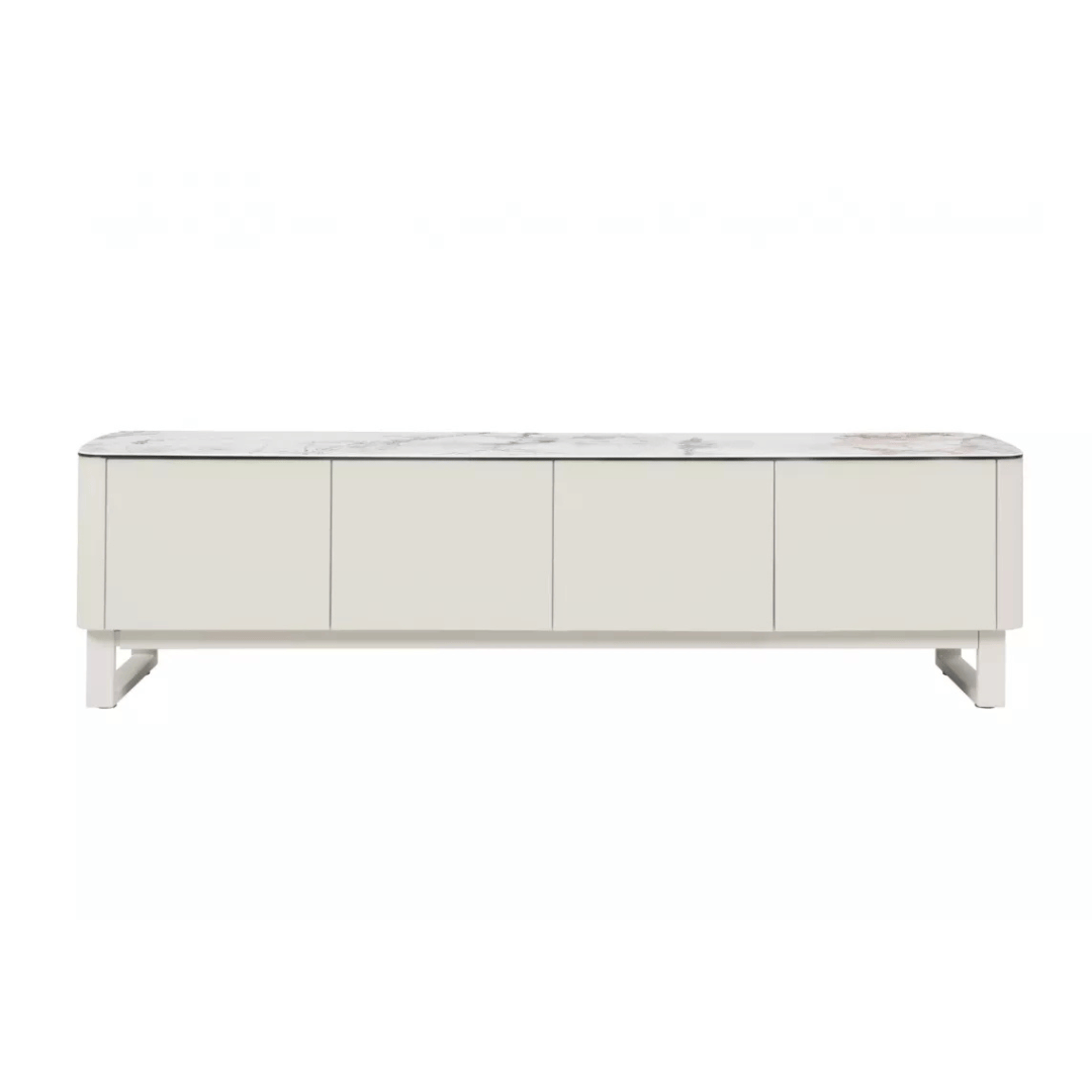 Buffet en marbre ivoire moderne pour salon