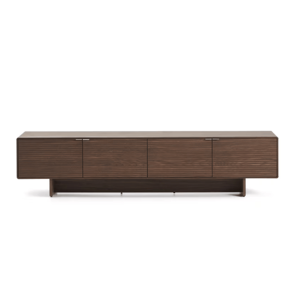 Meuble TV en noyer brun Mid-Century pour salon