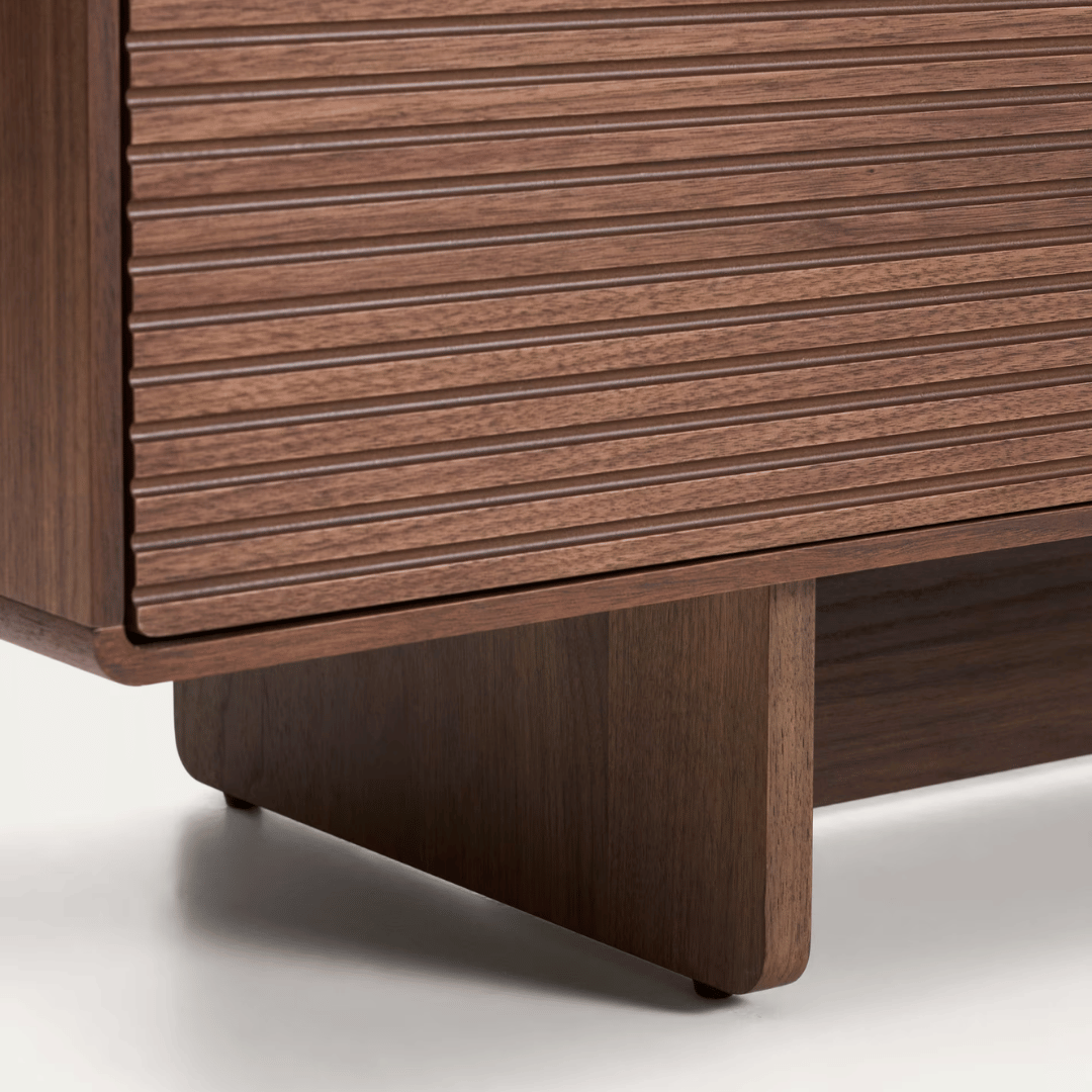 Meuble TV en noyer brun Mid-Century pour salon