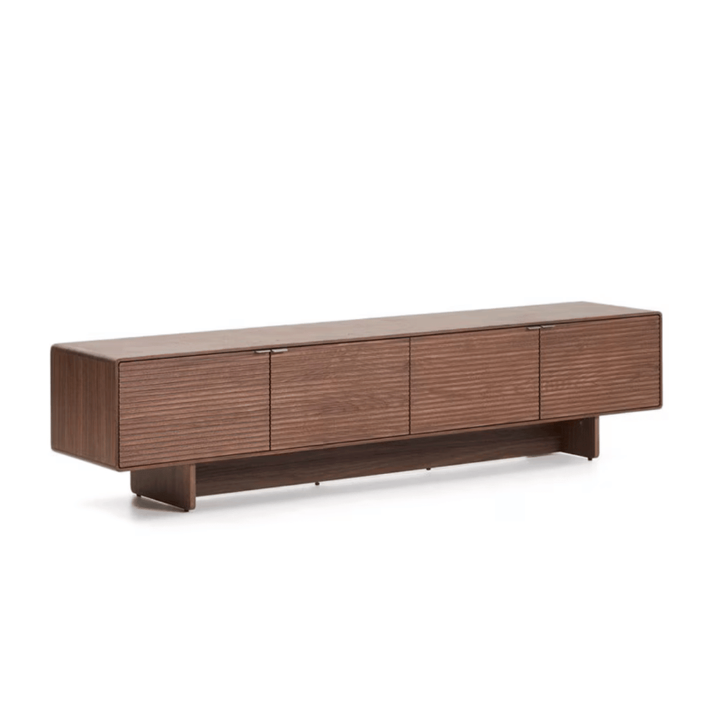 Meuble TV en noyer brun Mid-Century pour salon
