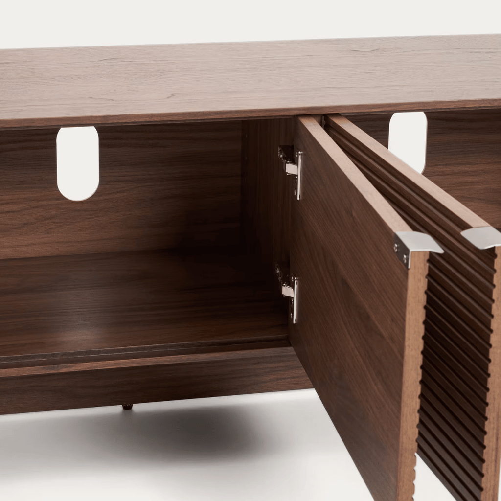 Meuble TV en noyer brun Mid-Century pour salon